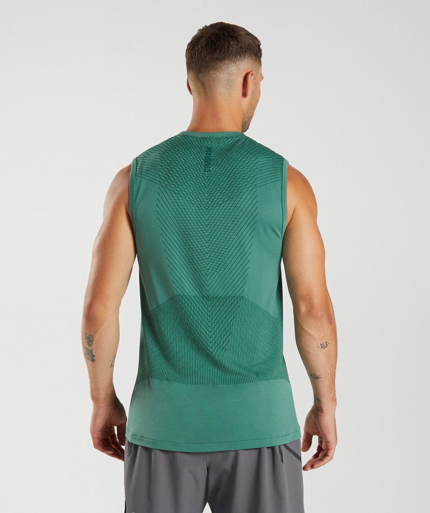 Green Men's Gymshark Apex Seamless Tank | USA-54930