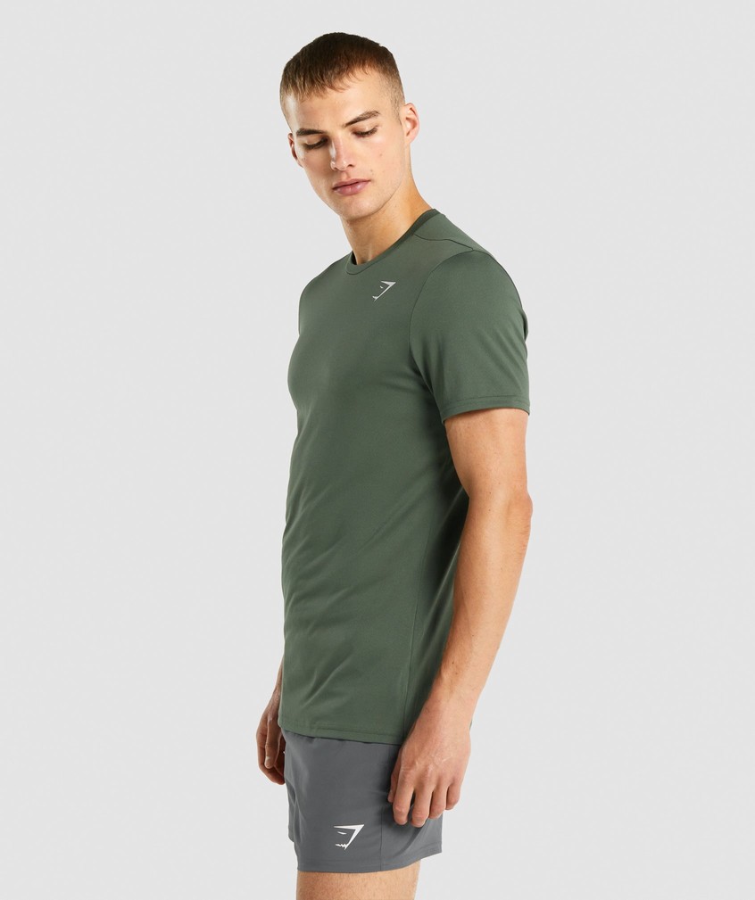 Green Men's Gymshark Arrival T-Shirts | USA-70452