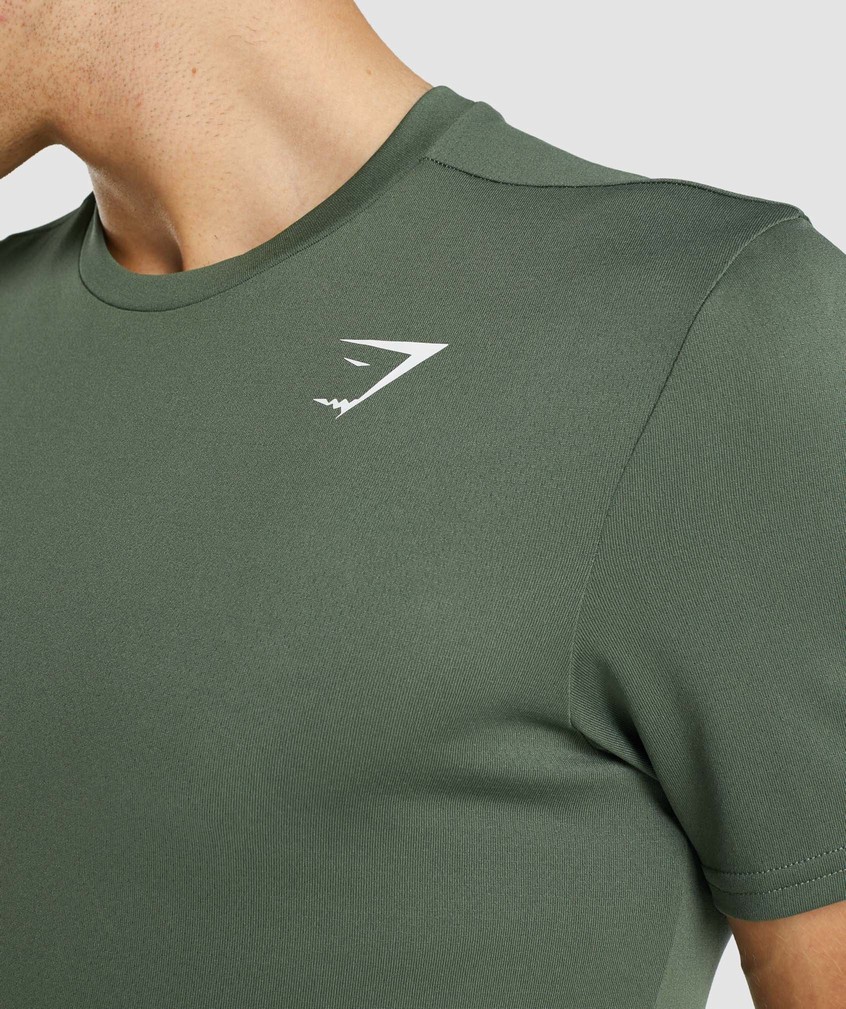 Green Men's Gymshark Arrival T-Shirts | USA-70452