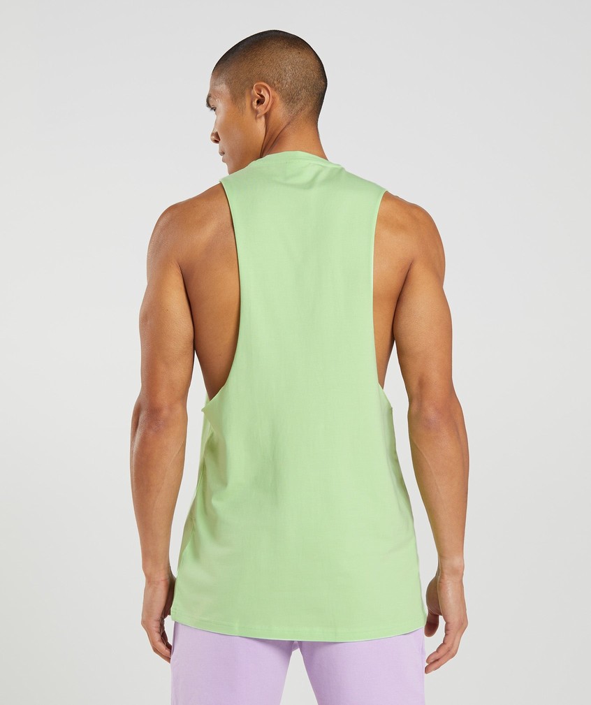 Green Men's Gymshark Bubble Print Drop Arm Tank | USA-08459