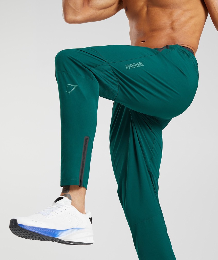 Green Men's Gymshark Hybrid Woven Joggers | USA-73410