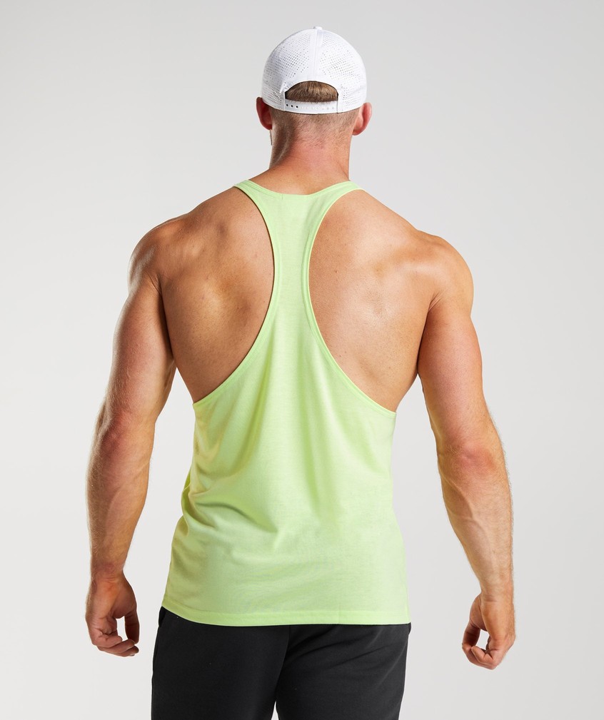 Green Men's Gymshark Legacy Stringer | USA-17256