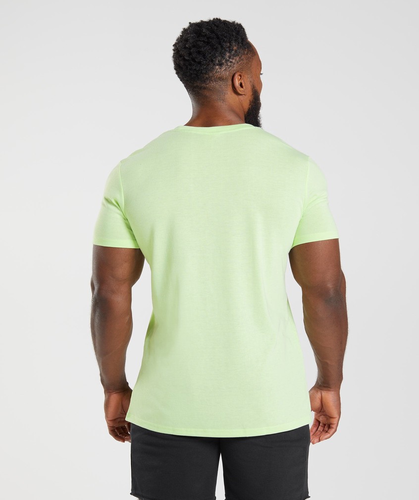 Green Men's Gymshark Legacy T-Shirts | USA-18624