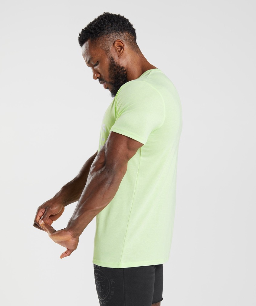 Green Men's Gymshark Legacy T-Shirts | USA-18624