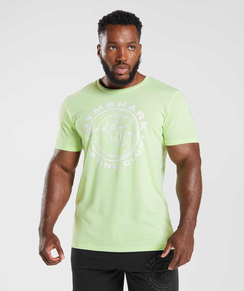 Green Men\'s Gymshark Legacy T-Shirts | USA-18624