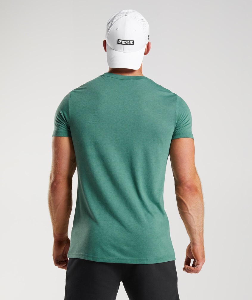 Green Men's Gymshark Legacy T-Shirts | USA-67982