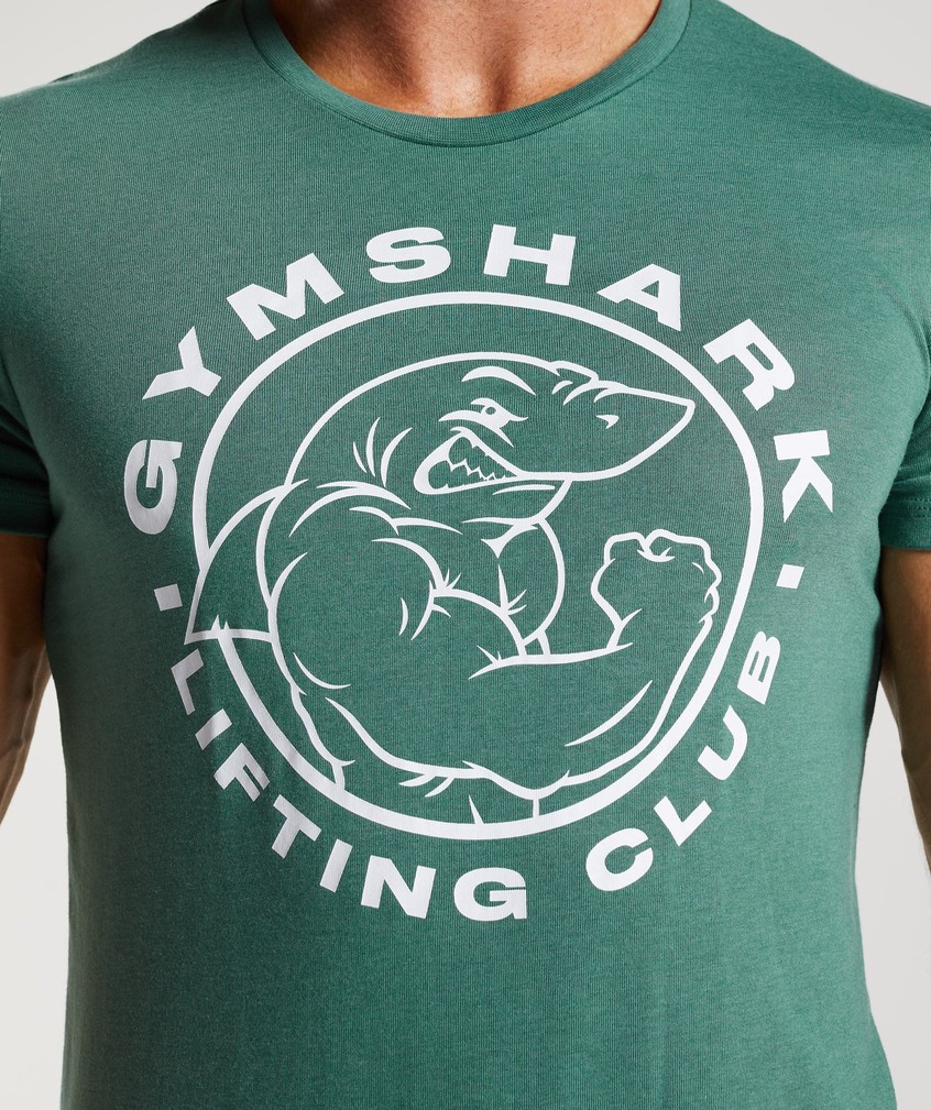 Green Men's Gymshark Legacy T-Shirts | USA-67982