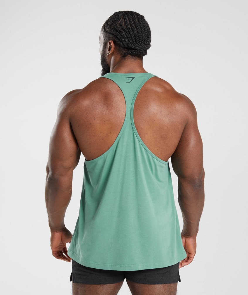 Green Men's Gymshark Power Stringer | USA-43708