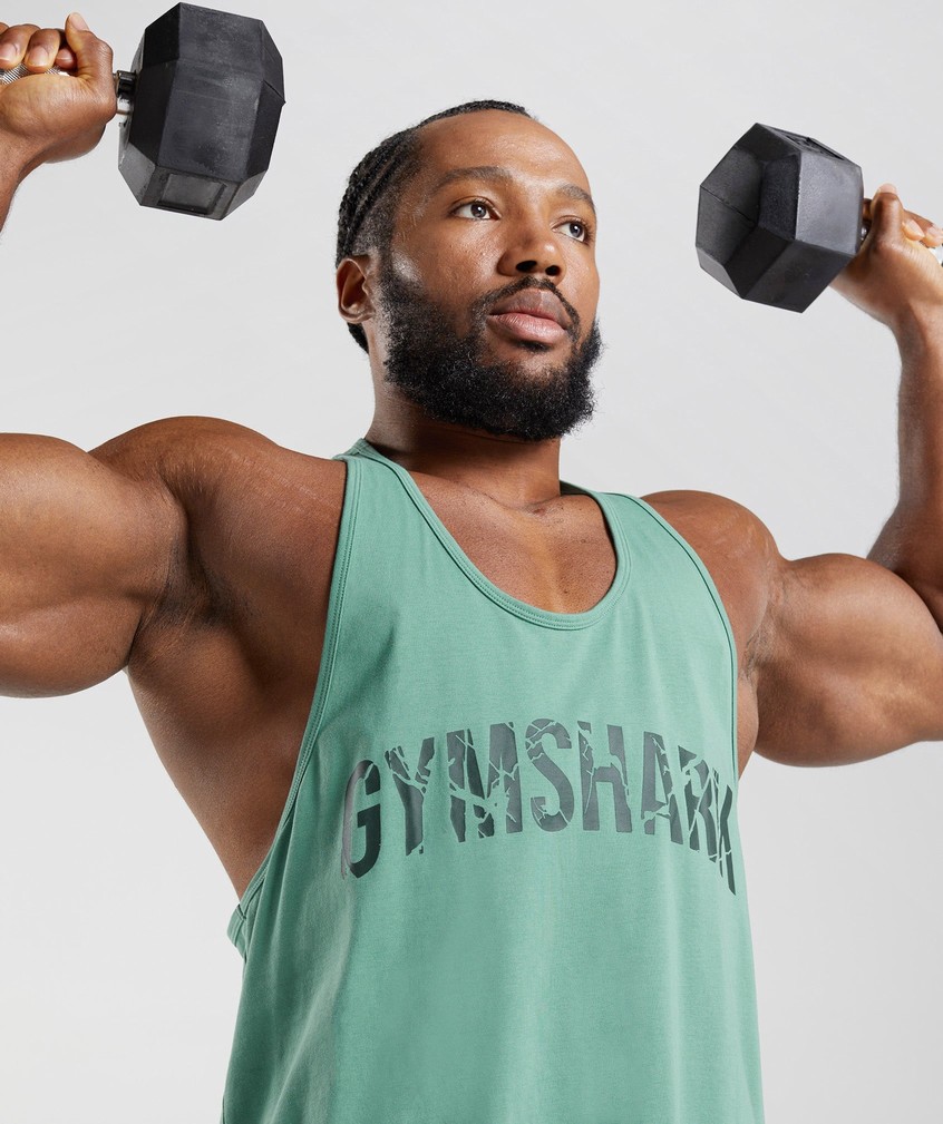 Green Men's Gymshark Power Stringer | USA-43708