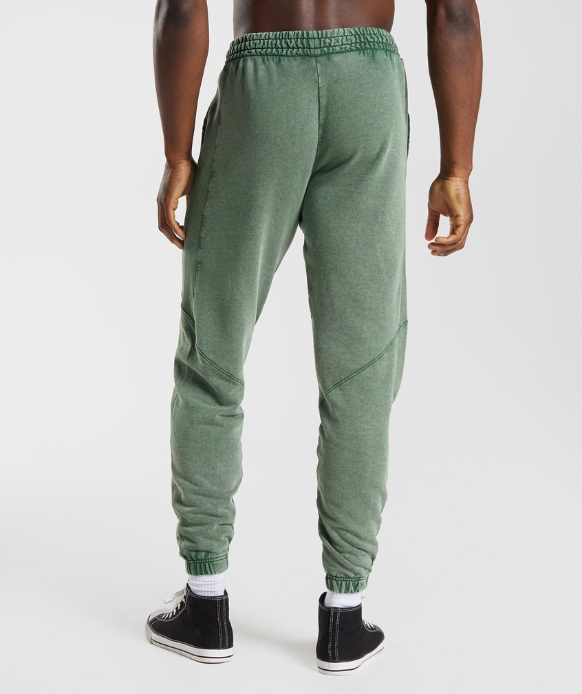 Green Men's Gymshark Power Washed Joggers | USA-96731