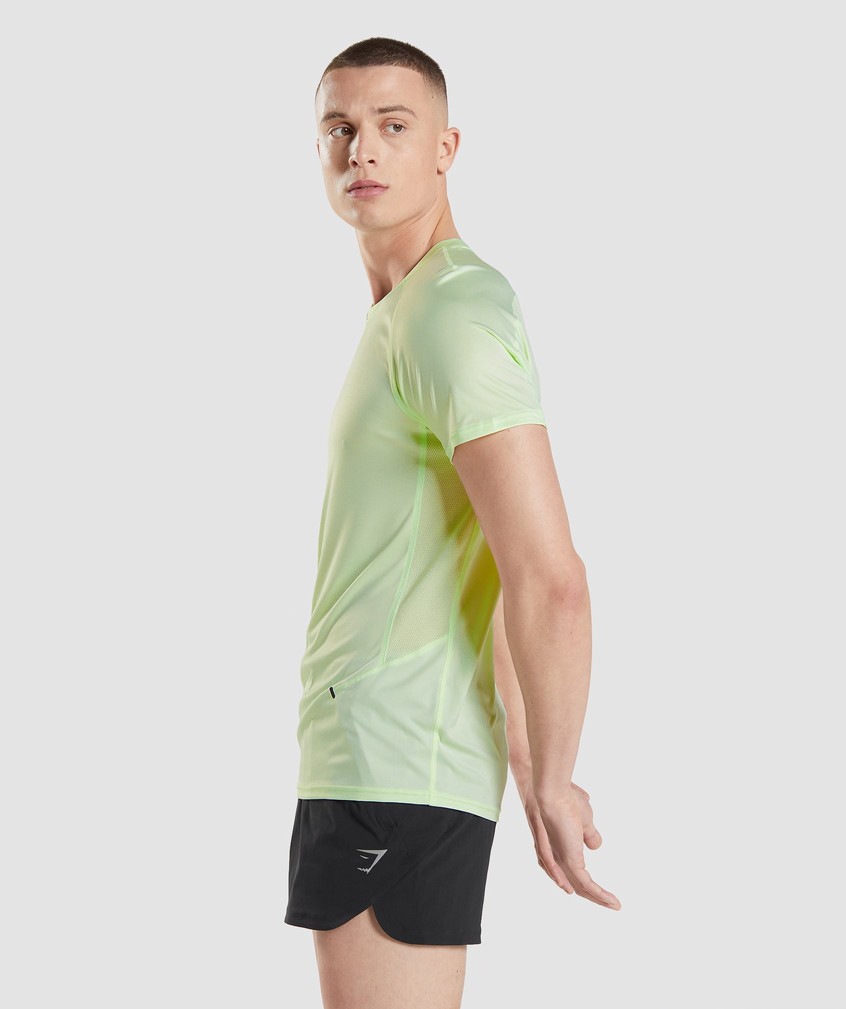 Green Men's Gymshark Speed Evolve T-Shirts | USA-87519