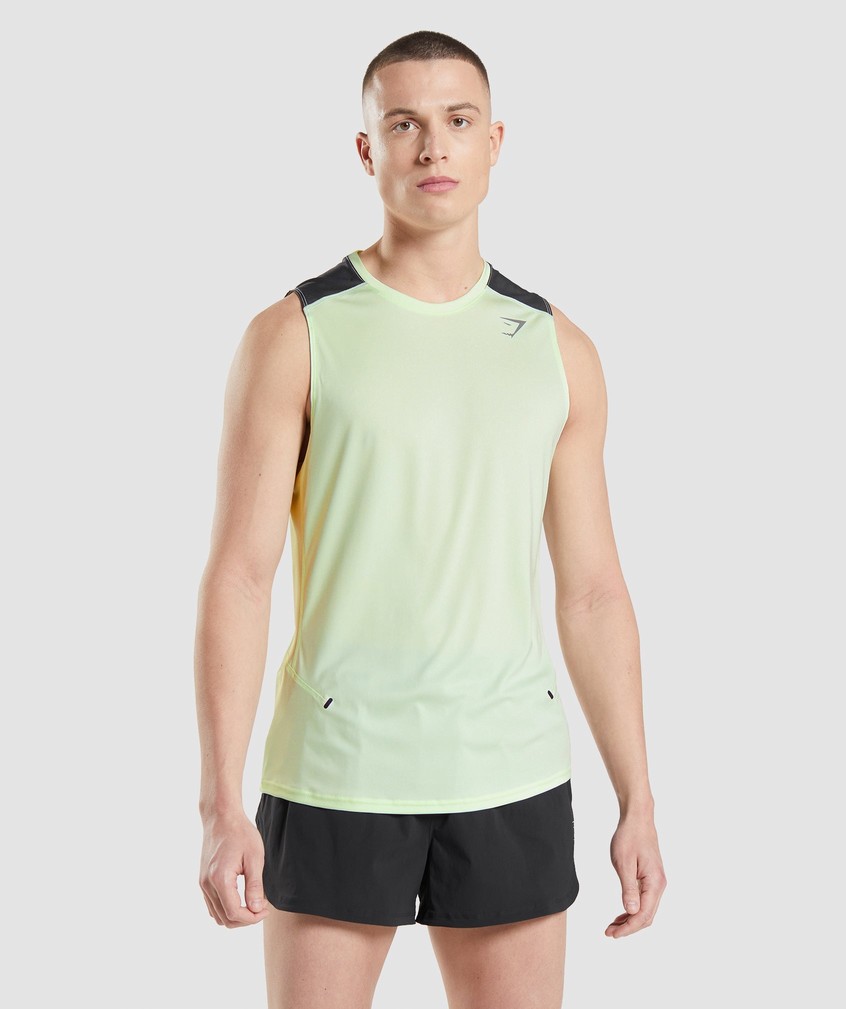 Green Men\'s Gymshark Speed Evolve Tank | USA-31905