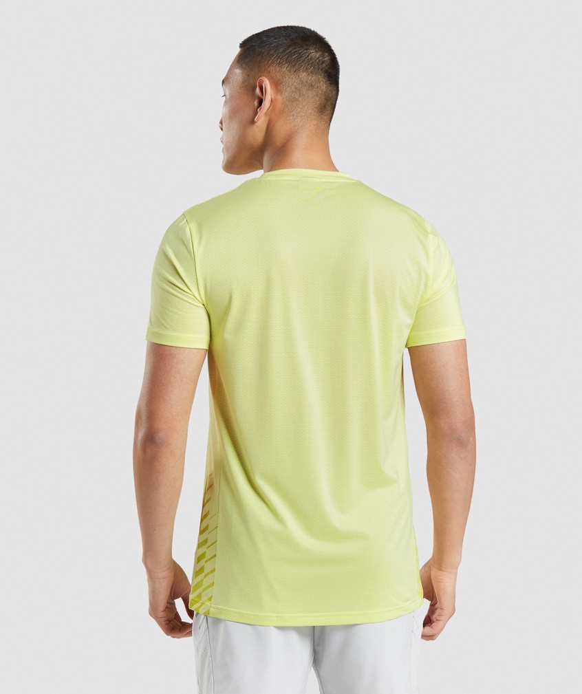 Green Men's Gymshark Sport Stripe T-Shirts | USA-82405