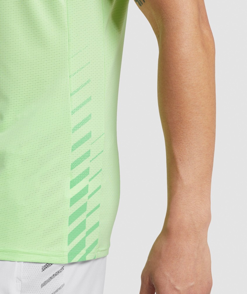 Green Men's Gymshark Sport Stripe Tank | USA-58024