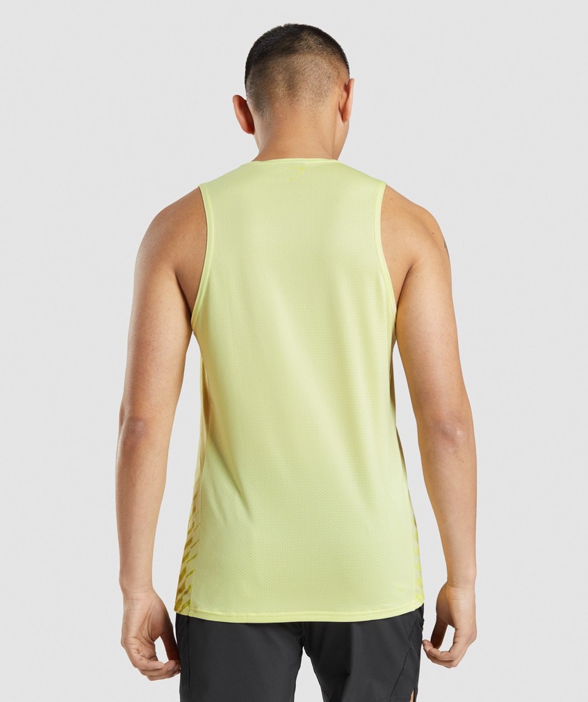 Green Men's Gymshark Sport Stripe Tank | USA-68409