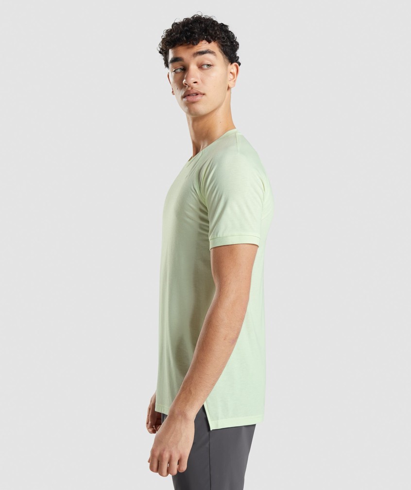 Green Men's Gymshark Studio Amplify T-Shirts | USA-31089