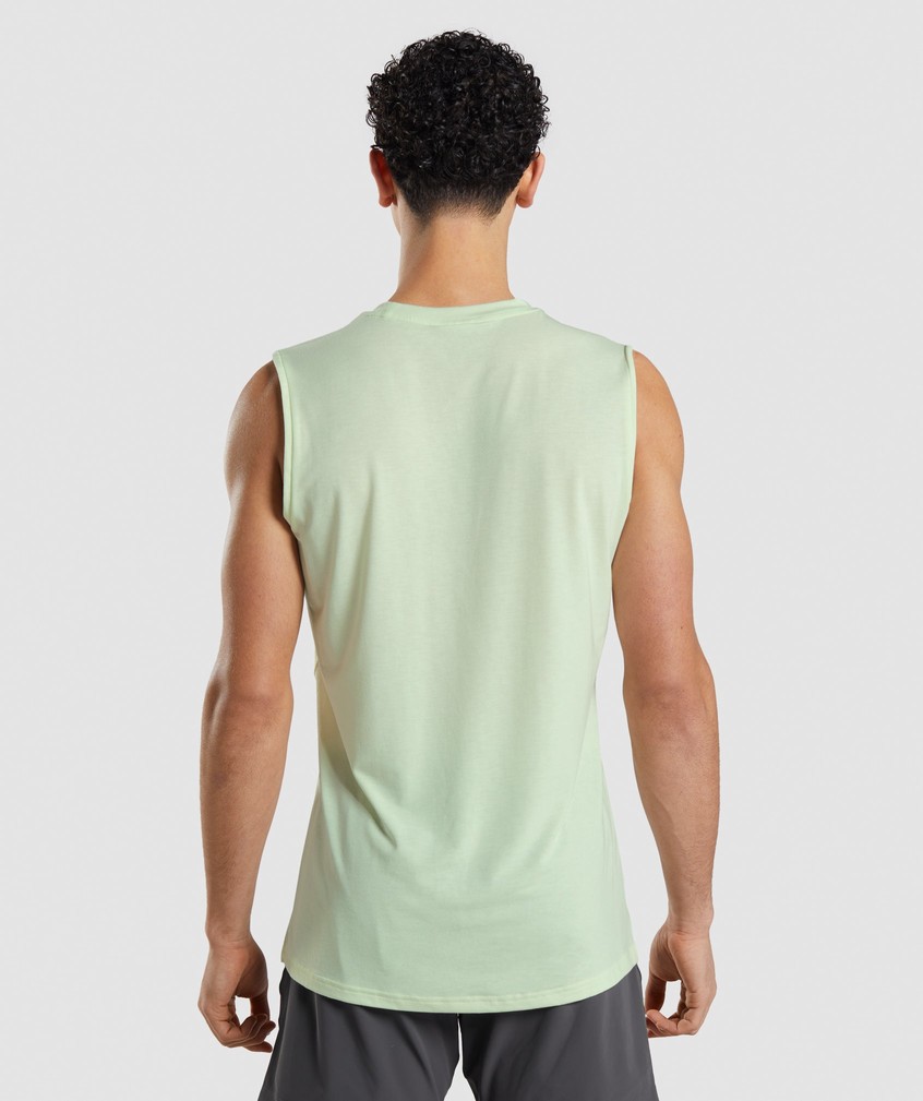 Green Men's Gymshark Studio Amplify Tank | USA-39786