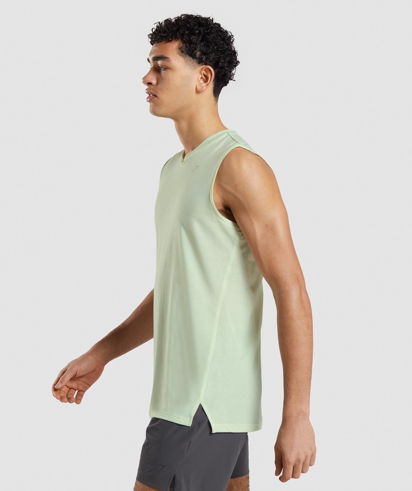 Green Men's Gymshark Studio Amplify Tank | USA-39786