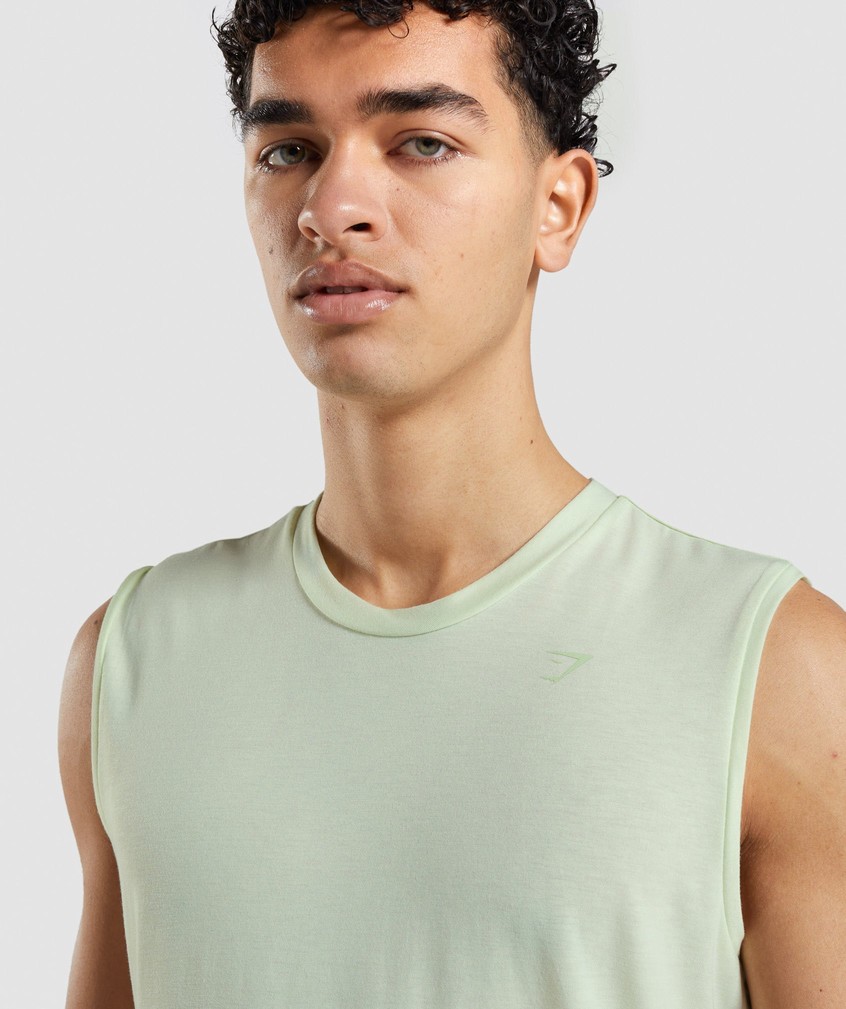 Green Men's Gymshark Studio Amplify Tank | USA-39786