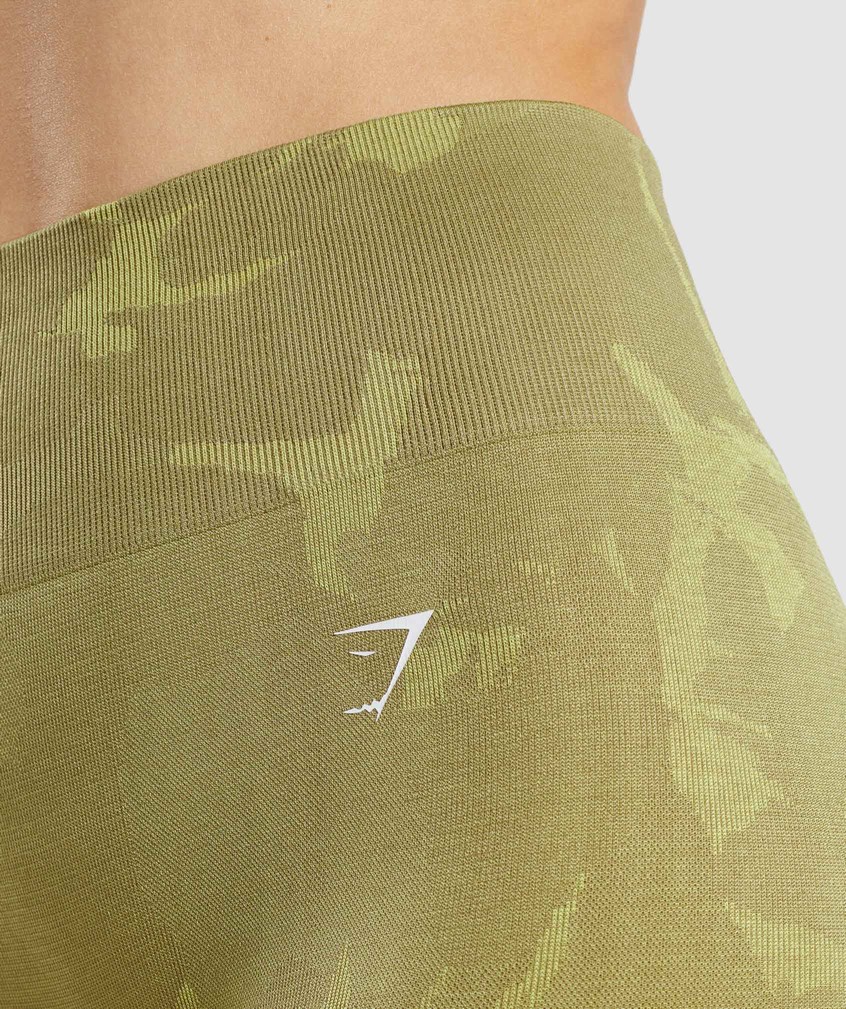 Green Women's Gymshark Adapt Camo Seamless Leggings | USA-51049