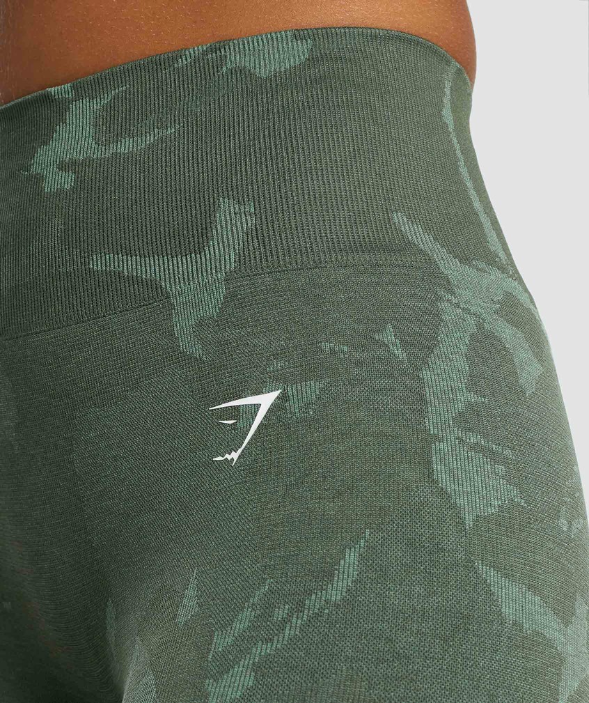 Green Women's Gymshark Adapt Camo Seamless Leggings | USA-60713