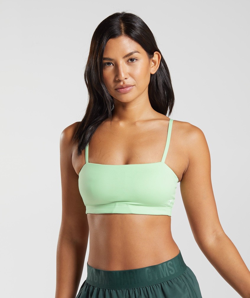 Green Women\'s Gymshark Bandeau Sports Bra | USA-39601