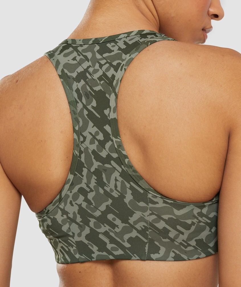 Green Women's Gymshark Essential Racer Back Sports Bra | USA-73164