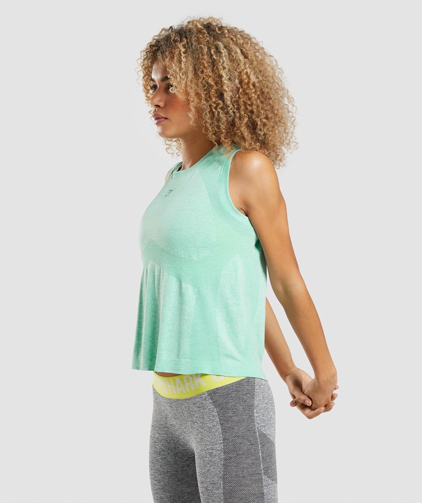 Green Women's Gymshark Flex Loose Top Tank | USA-18603