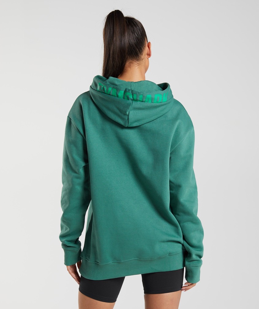 Green Women's Gymshark Fraction Hoodie | USA-75034