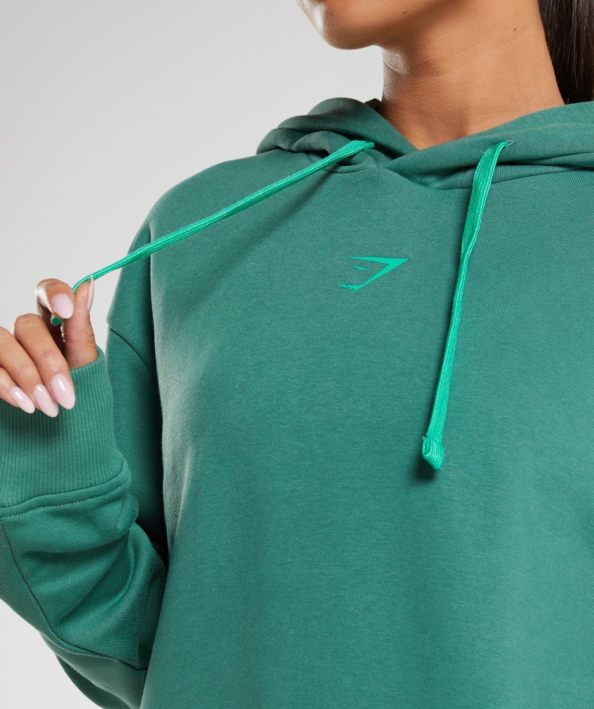 Green Women's Gymshark Fraction Hoodie | USA-75034