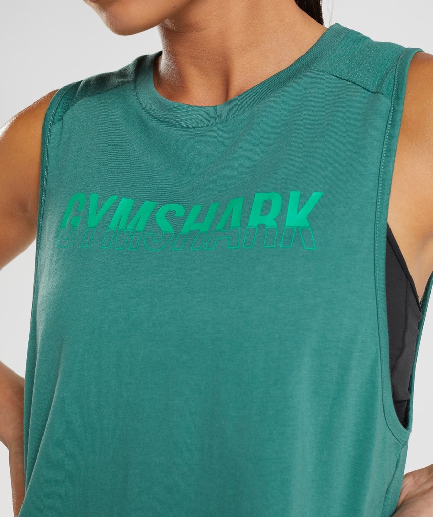 Green Women's Gymshark Fraction Tank | USA-34906