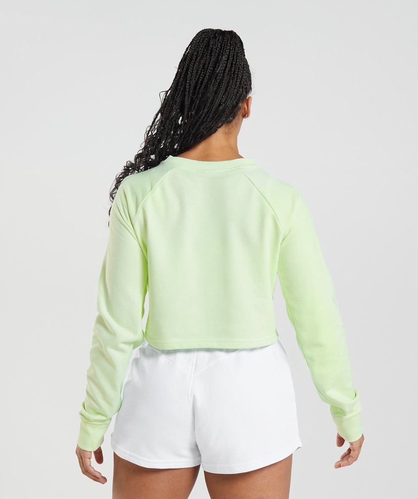 Green Women's Gymshark Legacy Cropped Sweater | USA-97862