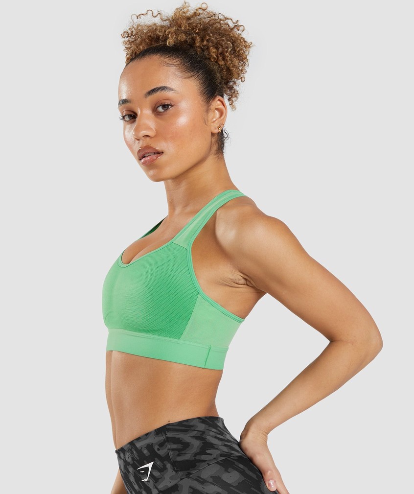 Green Women's Gymshark Lightweight High Support Sports Bra | USA-68943