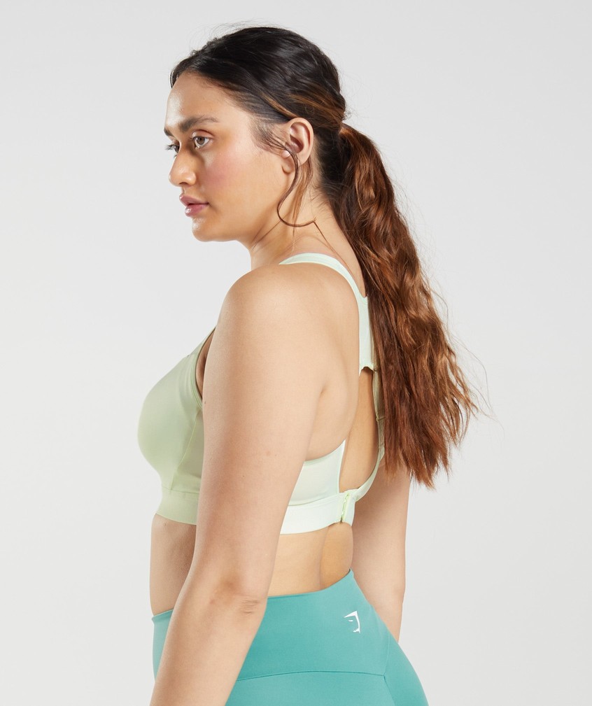 Green Women's Gymshark Open Back Sports Bra | USA-92483