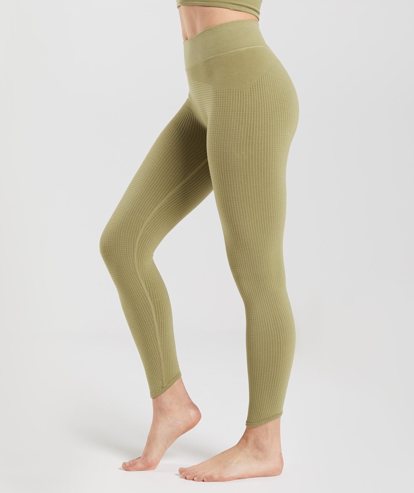 Green Women's Gymshark Pause Seamless Leggings | USA-74826