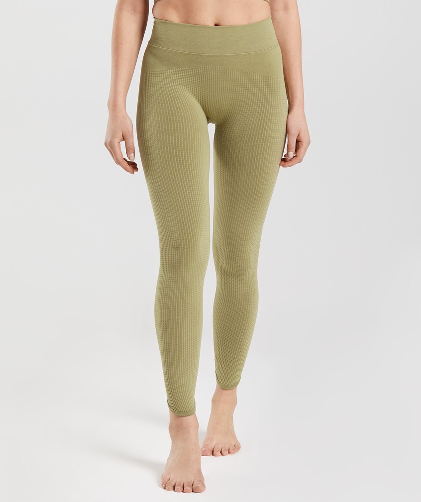 Green Women\'s Gymshark Pause Seamless Leggings | USA-74826