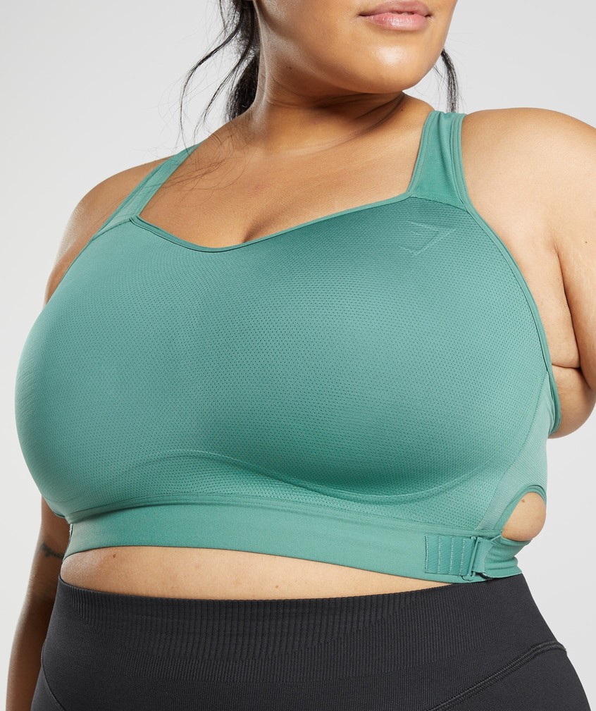 Green Women's Gymshark Racerback High Support Sports Bra | USA-91734