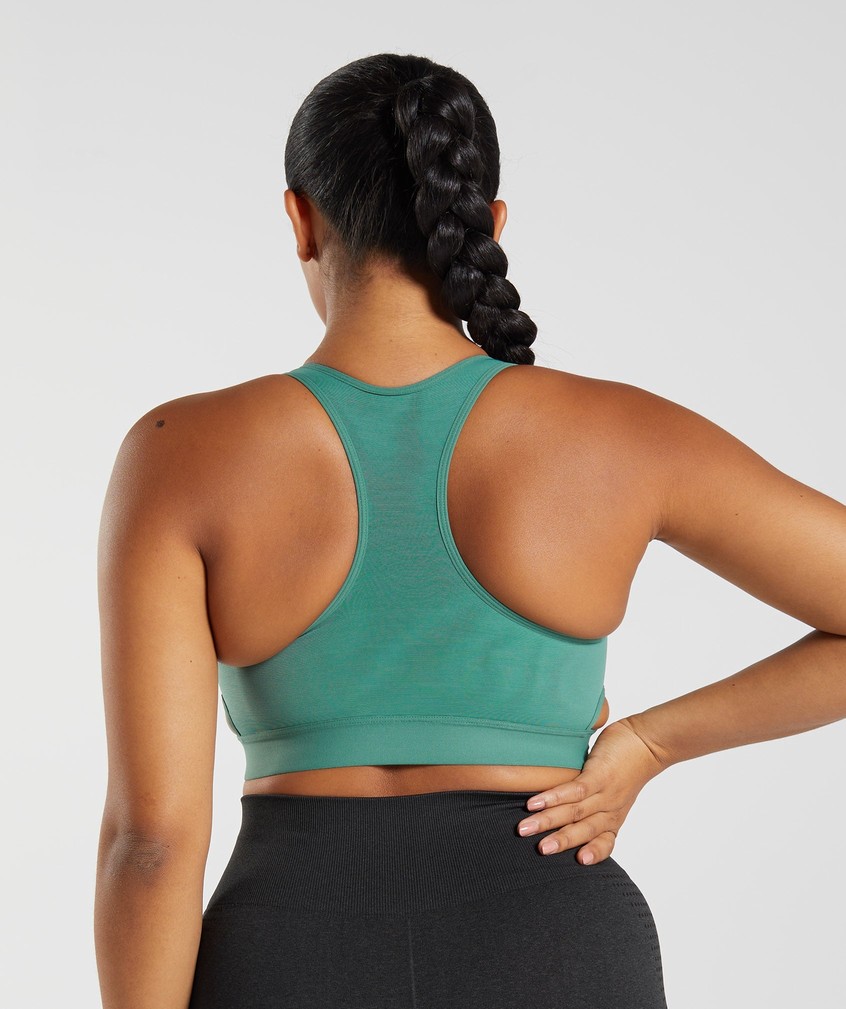 Green Women's Gymshark Racerback High Support Sports Bra | USA-91734