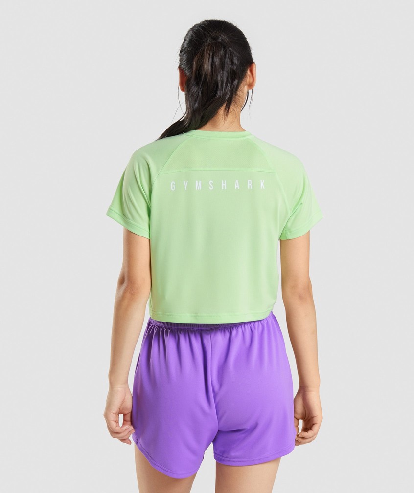 Green Women's Gymshark Sport Midi T-Shirts | USA-74563