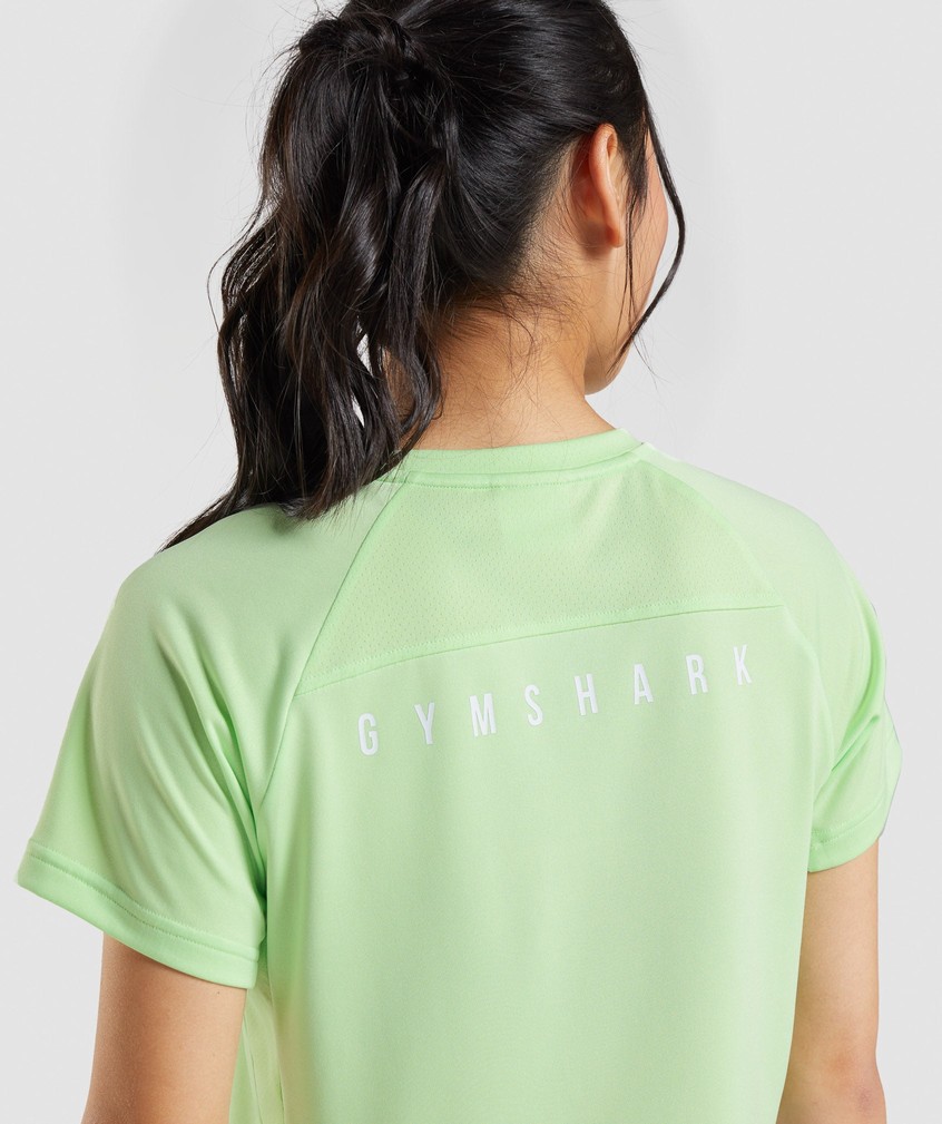 Green Women's Gymshark Sport Midi T-Shirts | USA-74563