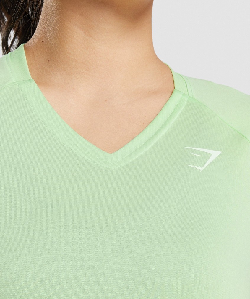 Green Women's Gymshark Sport Midi T-Shirts | USA-74563