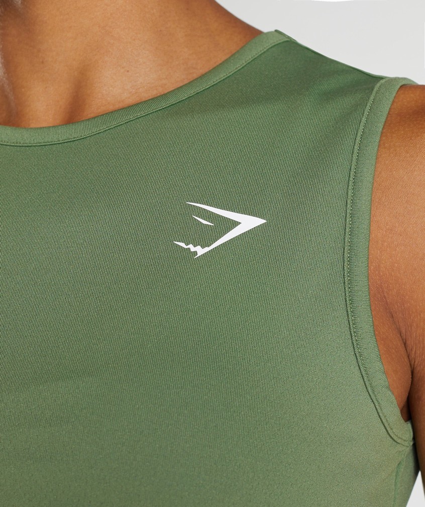 Green Women's Gymshark Training Crop Tank | USA-57961