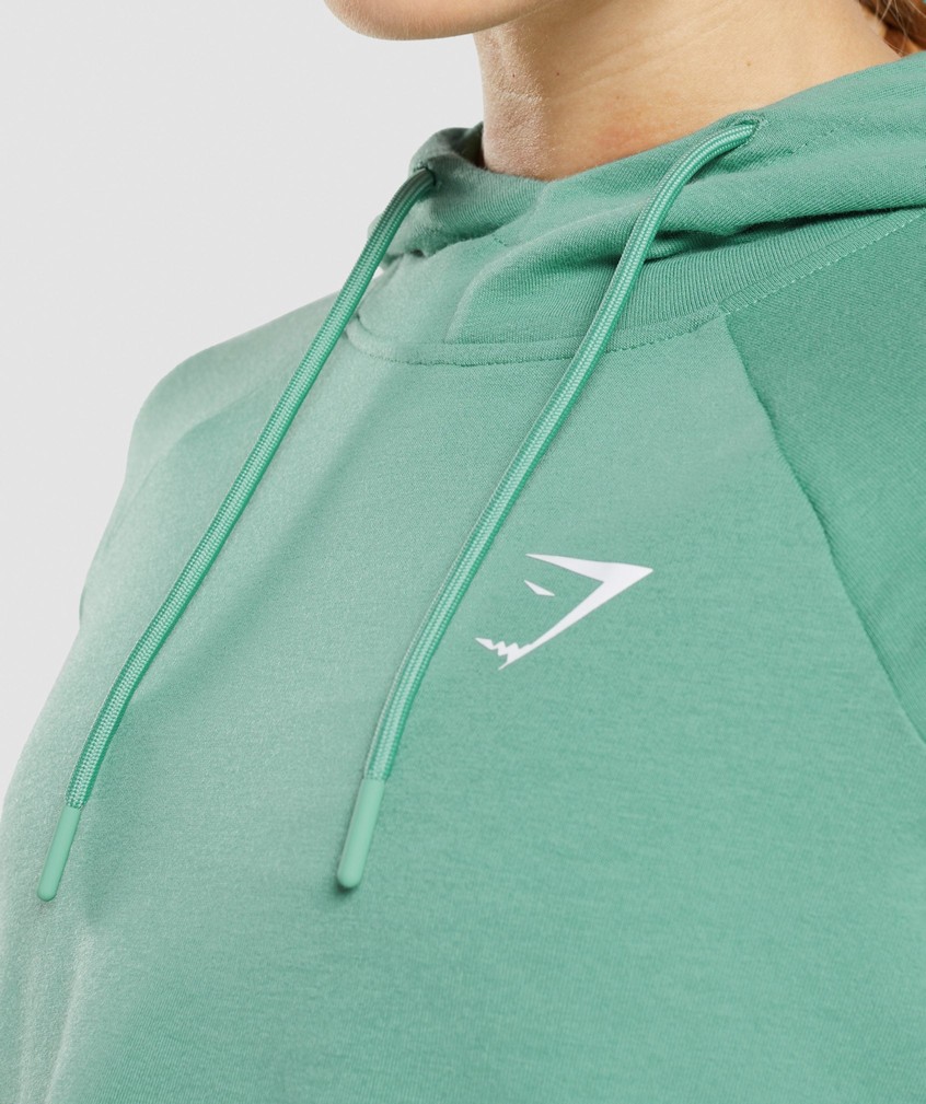 Green Women's Gymshark Training Cropped Hoodie | USA-82937