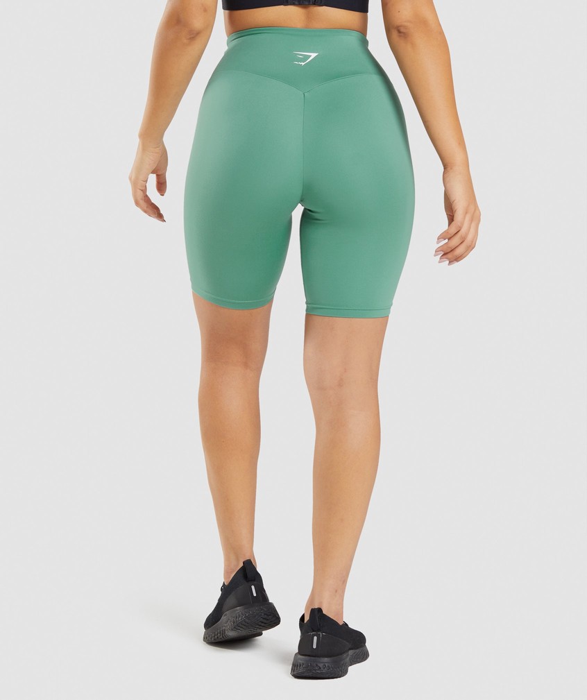 Green Women's Gymshark Training Cycling Shorts | USA-17508