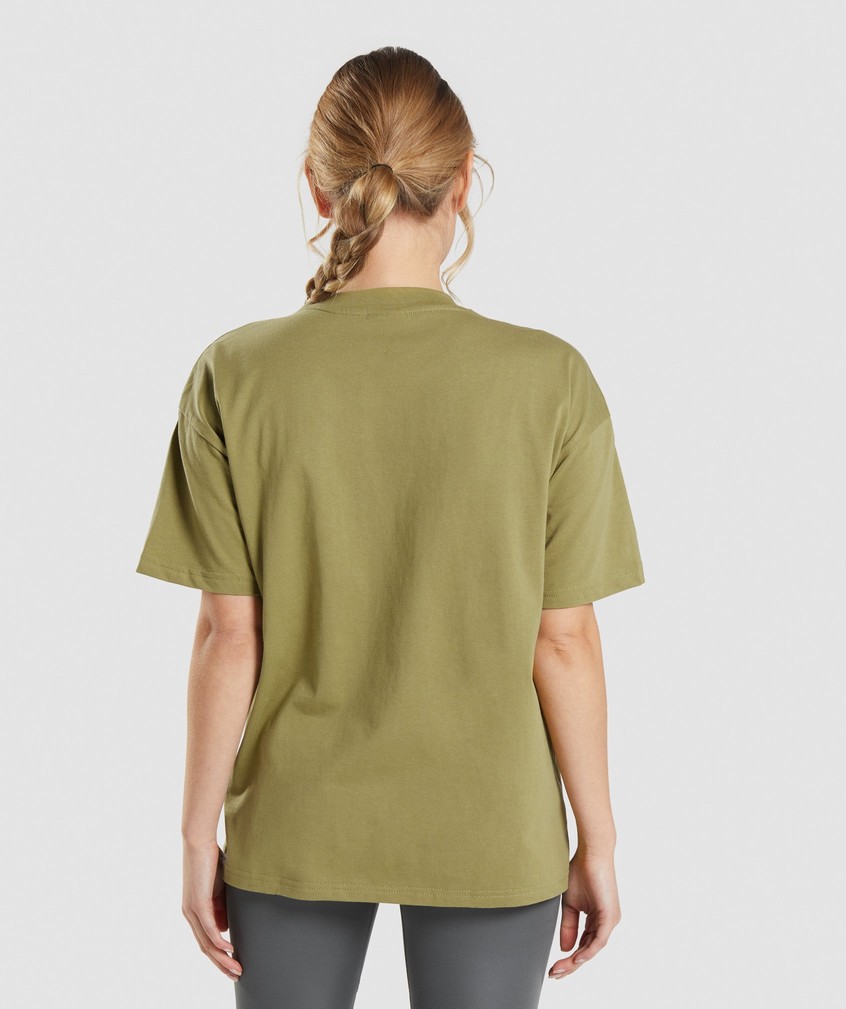 Green Women's Gymshark Training Oversized T-Shirts | USA-04627