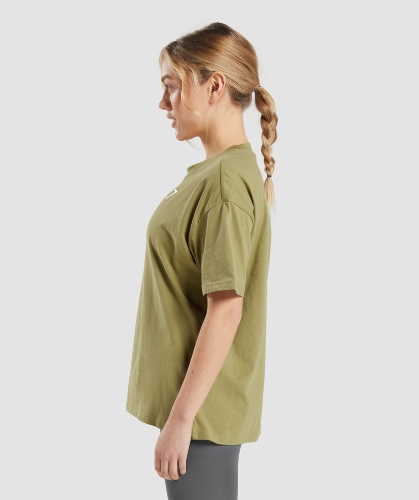 Green Women's Gymshark Training Oversized T-Shirts | USA-04627