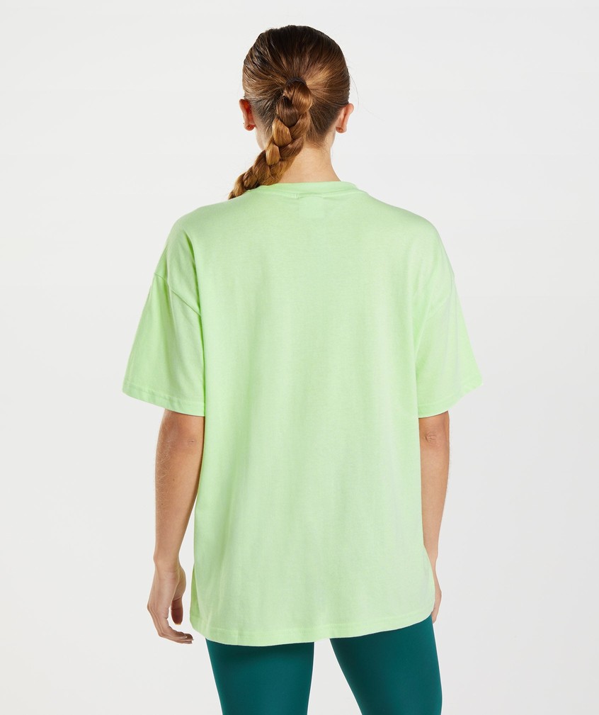 Green Women's Gymshark Training Oversized T-Shirts | USA-32548