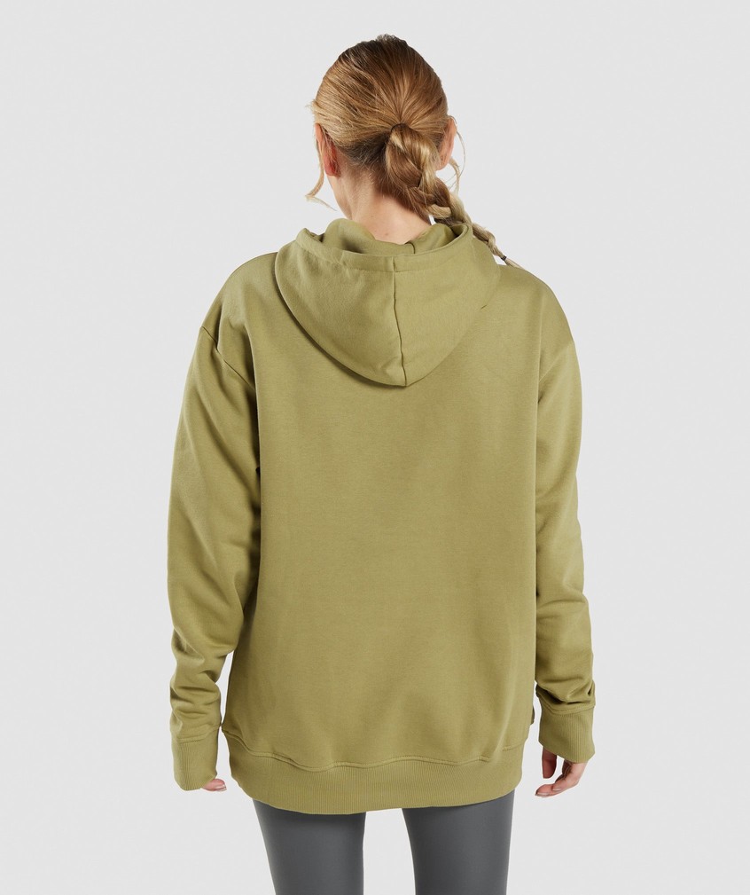 Green Women's Gymshark Training Oversized Hoodie | USA-37148