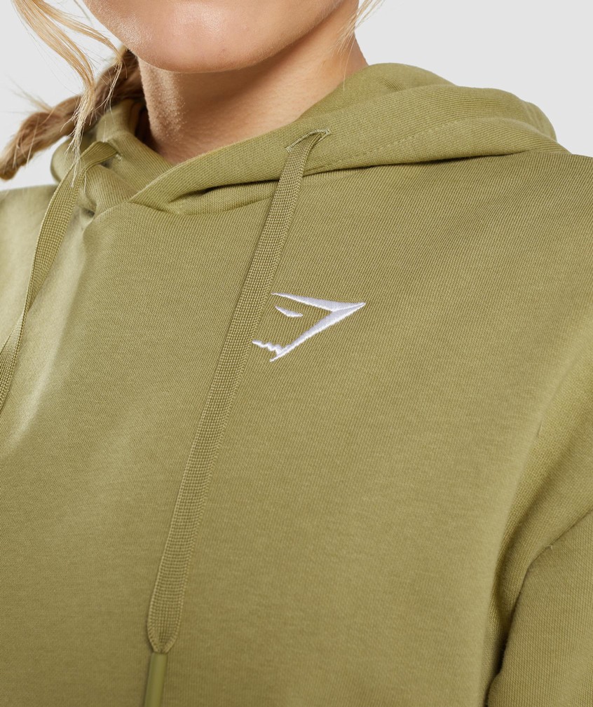 Green Women's Gymshark Training Oversized Hoodie | USA-37148