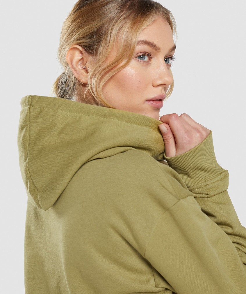 Green Women's Gymshark Training Oversized Hoodie | USA-37148